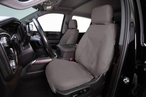 Covercraft 10-14 Chevrolet Avalanche Polycotton SeatSaver Custom Front Row Seat Covers - Misty Grey