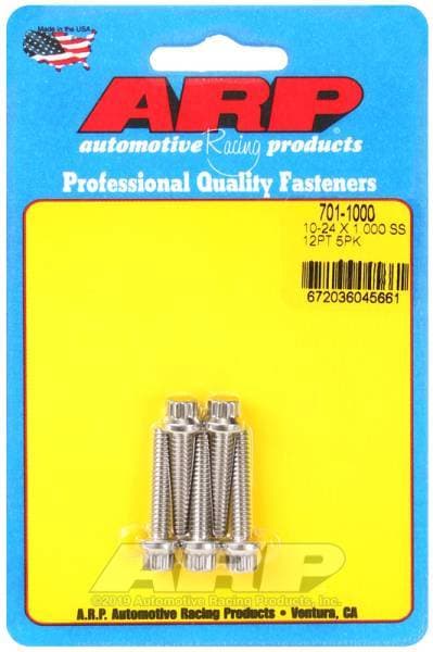 ARP 10-24 RH Thread x 1.000in UHL 12pt Stainless 300 (5/pkg)