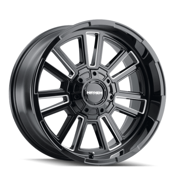 Mayhem 8115 Apollo 20x10 / 8x170 BP / -19mm Offset / 125.2mm Hub Black w/ Milled Spokes Wheel