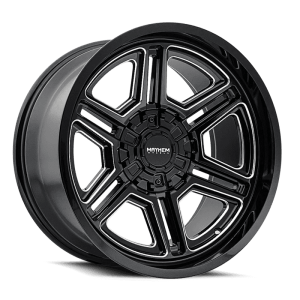 Mayhem 8117 Hermosa 20x10 / 5x127 BP/ -25mm Offset / 87mm Hub Black/Milled Wheel