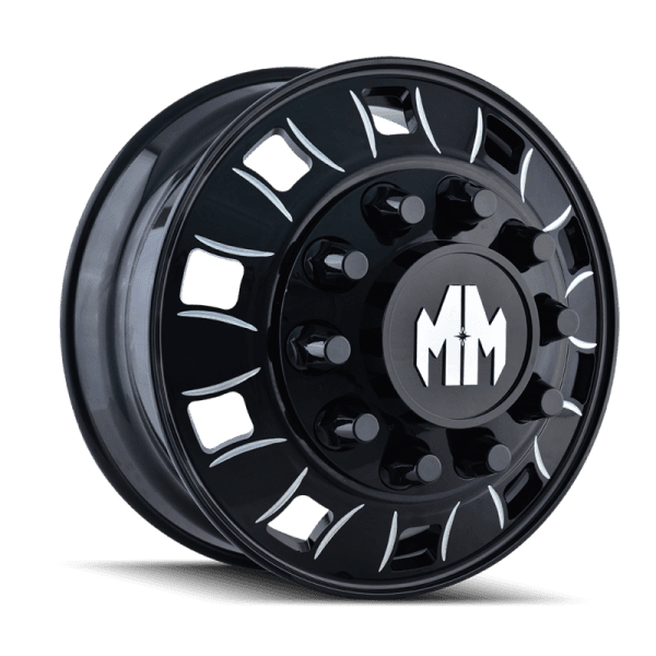 Mayhem 8180 BigRig 24.5x8.25 / 10x285.75 BP / 168mm Offset / 220.1mm Hub Inner Black Wheel