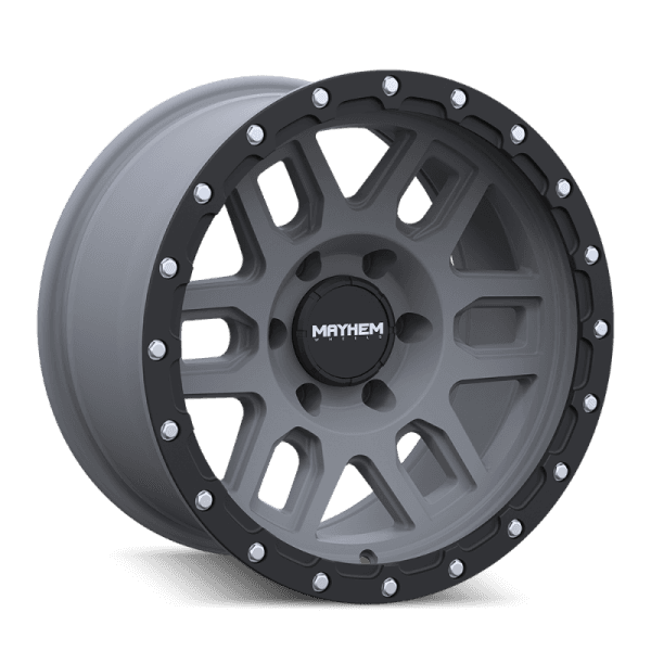 Mayhem 8304 Delta 17x9 / 5x127 BP / -12mm Offset / 78.1mm Hub Matte Gunmetal w/Matte Black Lip Wheel