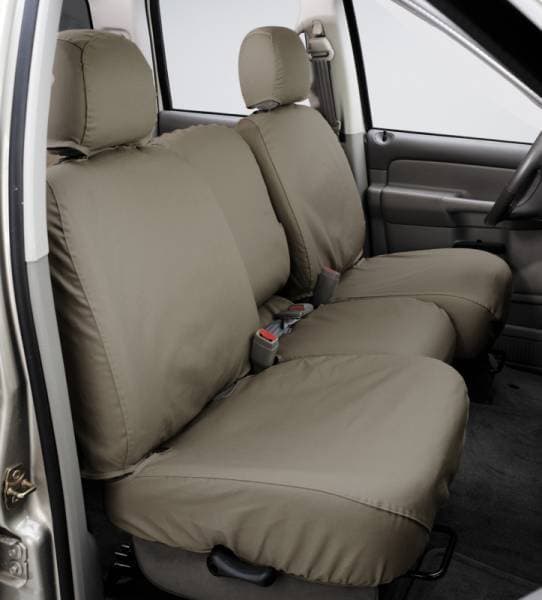 Covercraft 1994-02 Dodge Ram Polycotton SeatSaver Custom Front Row Seat Covers - Wet Sand