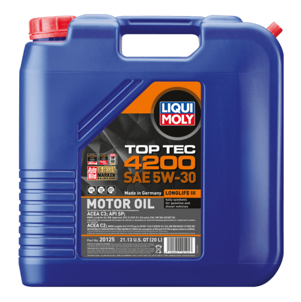 LIQUI MOLY 20L Top Tec 4200 New Generation Motor Oil SAE 5W30