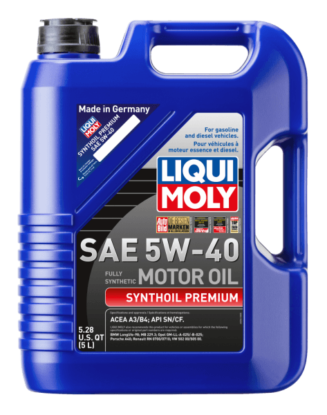 LIQUI MOLY 5L Synthoil Premium Motor Oil SAE 5W40