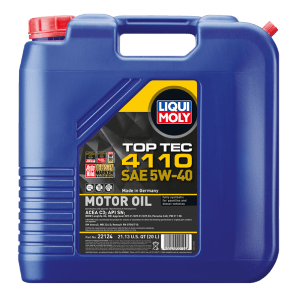 LIQUI MOLY 20L Top Tec 4110 Motor Oil SAE 5W40