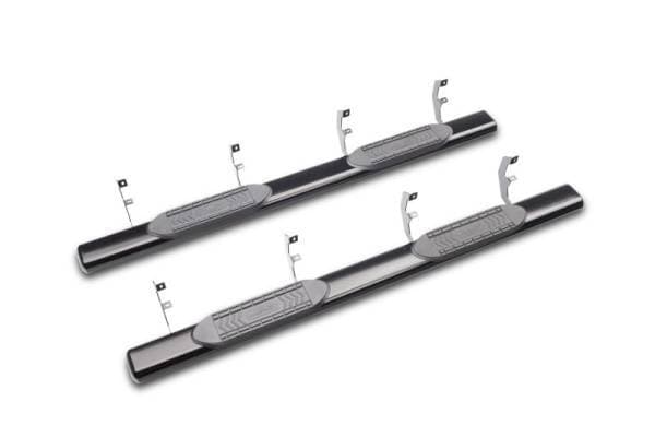 Lund 2019 Chevy Silverado 1500 Crew Cab 6in. Oval Straight Steel Nerf Bars - Black