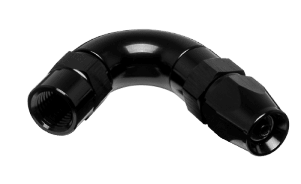 Vibrant -3AN 120 Degree High Flow Hose End Fitting for PTFE Lined Flex Hose - Aluminum