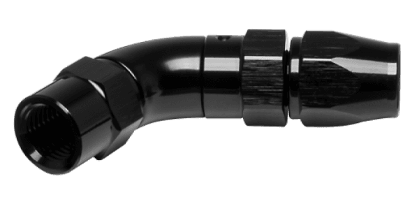 Vibrant -3AN 45 Degree High Flow Hose End Fitting for PTFE Lined Flex Hose - Aluminum