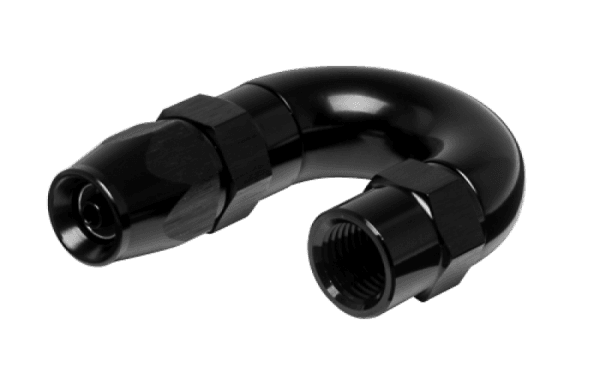 Vibrant -3AN 180 Degree High Flow Hose End Fitting for PTFE Lined Hose - Aluminum