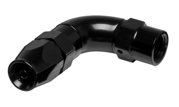 Vibrant -3AN 90 Degree High Flow Hose End Fitting for PTFE Lined Hose - Aluminum