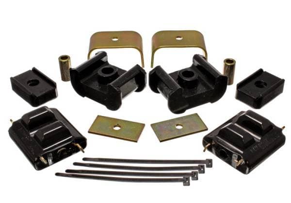 Energy Suspension 73-84 K5 Blazer 4WD Fullsize Black Complete Motor & Trans Mount Set Zinc Finish