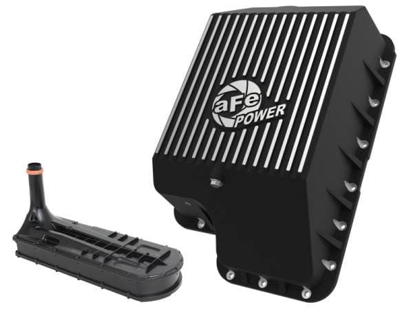 aFe Transmission Pan (Black); Ford Diesel Trucks 03-10 V8-6.0/6.4L (td)