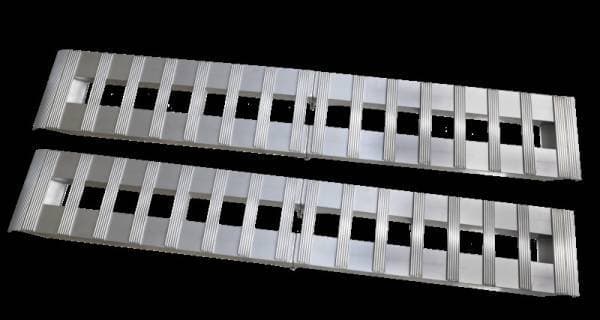 Gen-Y Heavy-Duty 8ft Aluminum Foldable Loading Ramps 15in x 96in 3K Capacity Per Ramp - Pair