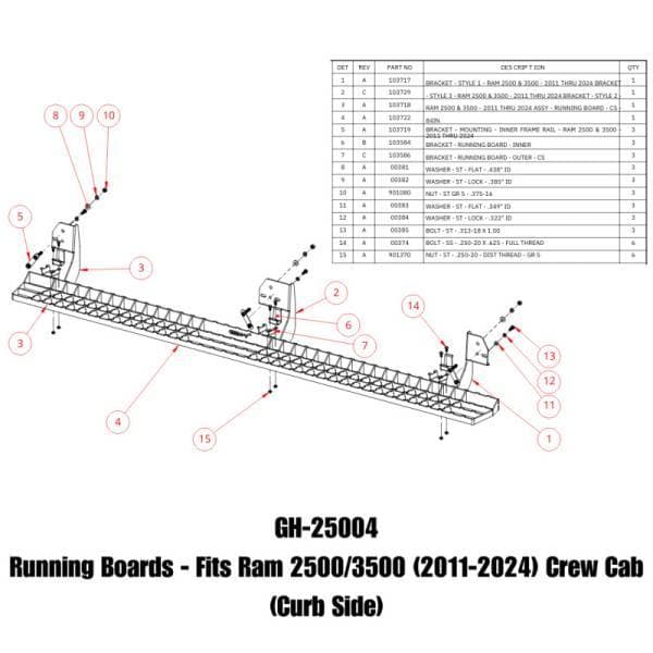 Gen-Y 11-24 RAM 2500/3500 Crew Cab Running Boards