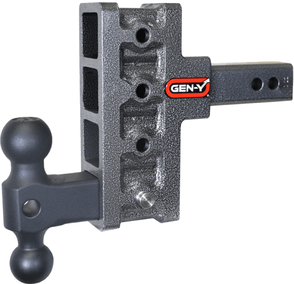Gen-Y Mega Duty 2in Shank 5in Offset Drop 1.5K TW 10K Hitch w/GH-031 Dual-Ball