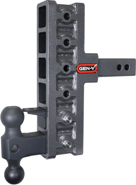 Gen-Y Mega Duty 2in Shank 7.5in Offset Drop 10K Hitch w/GH-031 Dual-Ball/GH-032 Pintle Lock