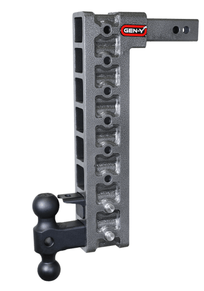Gen-Y Mega Duty 2in Shank 17.5in Drop 10K Hitch w/Dual-Ball/Pintle Lock/Stabilizer Kit