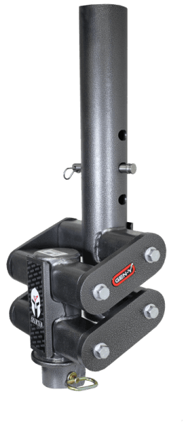 Gen-Y Spartan Torsion-Flex 5in Offset 4in RD Tube Gooseneck 2-5/16in Coupler Standard Height