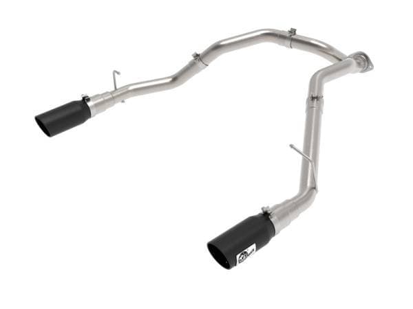 aFe Large Bore-HD 3 IN 409 Stainless Steel DPF-Back Exhaust System w/Black Tip RAM 1500 20-21 V6-3.0
