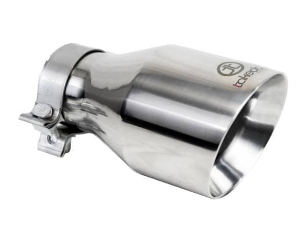 aFe Takeda Universal Exhaust Tip 3 IN Inlet x 5 IN Outlet x 9 IN L- Polished