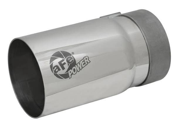 aFe MACH Force-Xp Universal Exhaust Tip 3-1/2 IN Inlet x 4 IN Outlet x 7 IN Polished Right Side Exit