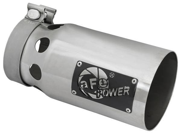aFe Rebel XD Series Universal Exhaust Tip 4 IN Inlet x 5 IN Outlet x 10 IN L- Polished Tip