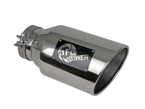 aFe Power Universal 5in Inlet 8in Outlet MACH Force-XP Clamp-On Exhaust Tip - Polished
