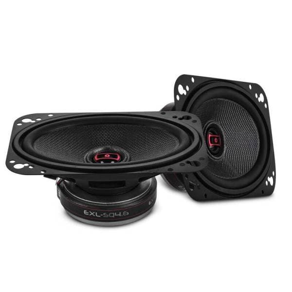 DS18 4x6in 60 Watts RMS 3 ohm 2-Way Coaxial Speakers And Component System w/ Fiberglass Cone
