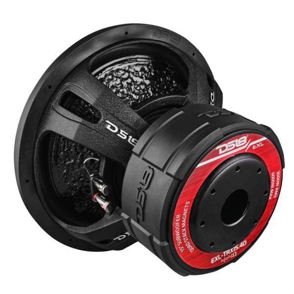 DS18 15in 3000 Watts RMS 4+4 ohm DVC Quad Stacked Magnet Reinforced Cone Subwoofers