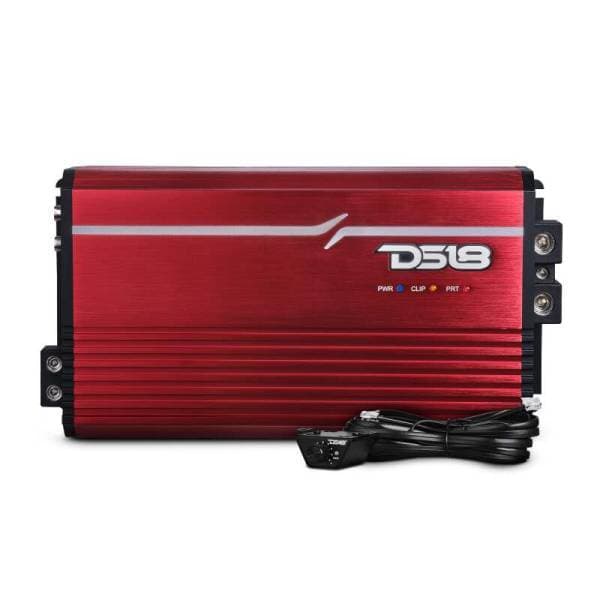 DS18 1-Channel Amp Class D Full-Range Monoblock 3500 Watts RMS/1ohm Red