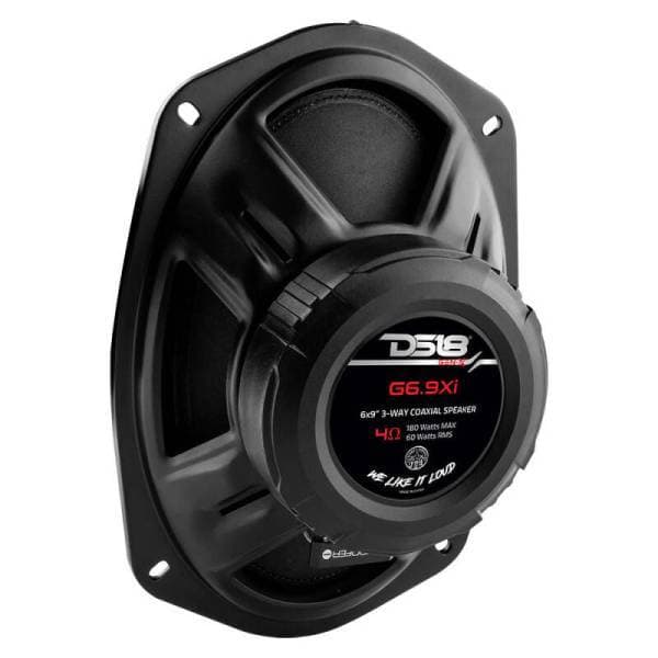 DS18 6x9in 60 Watts RMS 4 ohm 3-Way Coaxial Speaker System Universal Fit