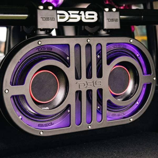 DS18 8in Rollcage Soundbar Loaded Built in RGB LED Lights 500 Watts RMS 2x PRO-HY8.4B Included