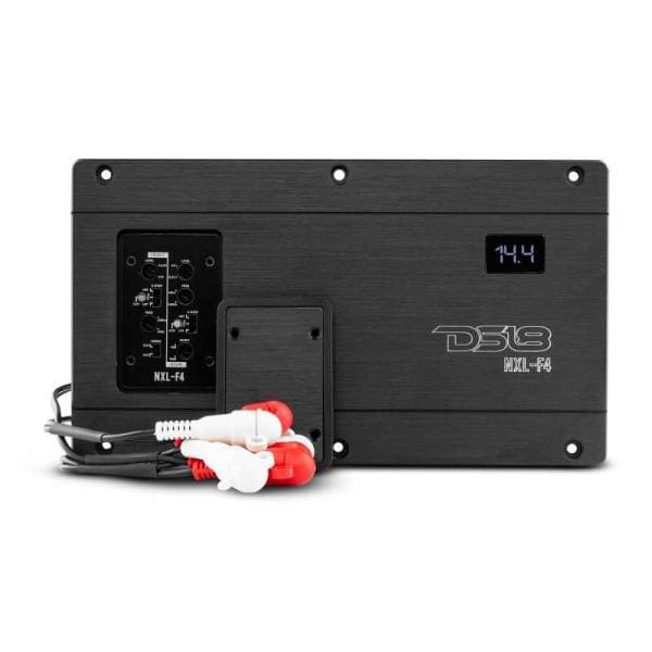 DS18 4-Channel Class-D Flush Mount Amp Full-Range 4x100 Watts RMS at4 ohm IP67 Waterproof Rating