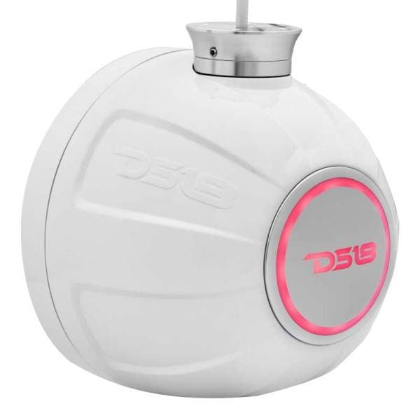 DS18 Compact Towers With Flat And Pole Mounts 8in 125 Watts RMS RGB LED Lights White