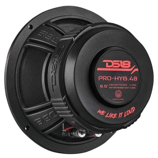DS18 6.5in 225 Watts RMS 4 ohm Mid-Range Loudspeaker w/ Water Resistant Cone