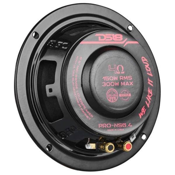 DS18 6.5in 150 Watts RMS 4 ohm Neodymium Shallow Full Range Loudspeaker