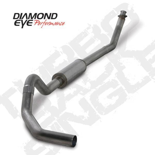 Diamond Eye KIT 4in Turbo Back SGL SS: 98.5-02 DODGE CUMMINS 5.9L