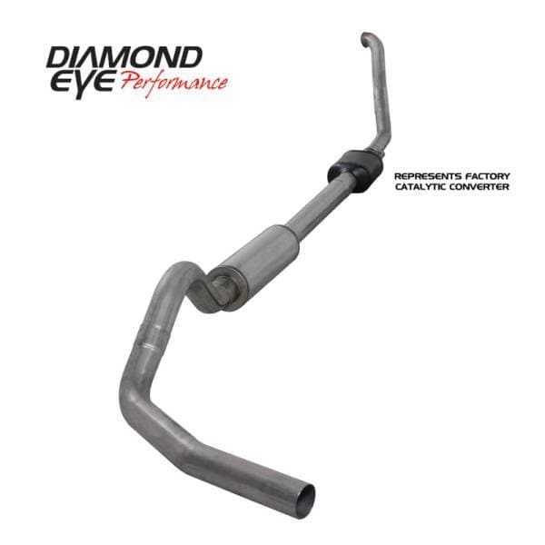 Diamond Eye KIT 4in Turbo Back SGL SS: 94-97 FORD 7.3L F250/F350 PWRSTROKE NFS W/ CARB EQUIV STDS