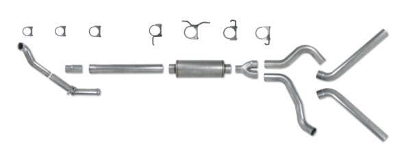 Diamond Eye KIT 4in Turbo Back DUAL AL: 94-97 FORD 7.3L F250/F350 PWRSTROKE NFS W/ CARB EQUIV STDS