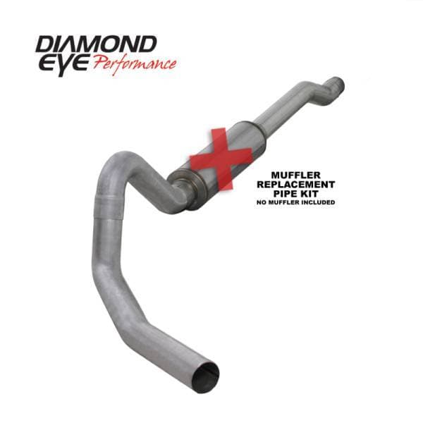Diamond Eye KIT 4in Catback MFLR RPLCMENT PIPE Single AL: 03-06 FORD 6.0L EXCURSION