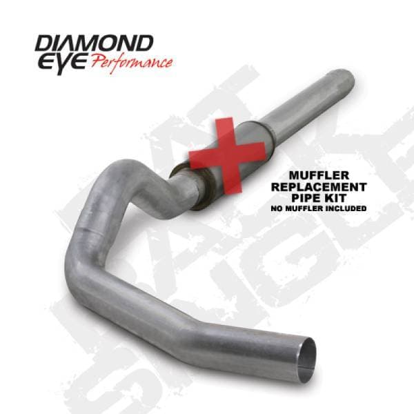 Diamond Eye KIT 5in Catback MFLR RPLCMENT PIPE Single AL: 2004.5-2007.5 DODGE CUMMINS 600