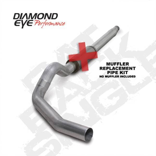 Diamond Eye KIT 5in Catback MFLR RPLCMENT PIPE Single AL: 94-97 FORD 7.3L F250/F350 PWRSTROKE