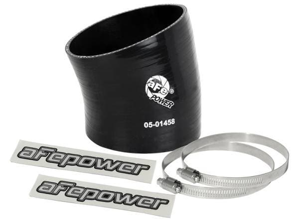 aFe Magnum FORCE Intake Coupling Kit (3-1/2IN ID to 3-1/4 IN ID x 15 Deg.) Elbow Coupler - Black