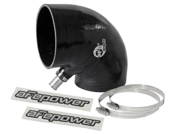 aFe Magnum FORCE Intake Coupling Kit (4 IN ID to 4-1/4 IN ID x 90 Deg.) Elbow Coupler - Black