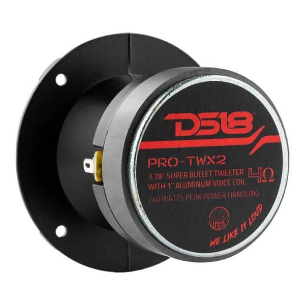 DS18 3.8in Super Bullet Tweeter 120 Watts RMS 1in Aluminum Vc 4 ohm