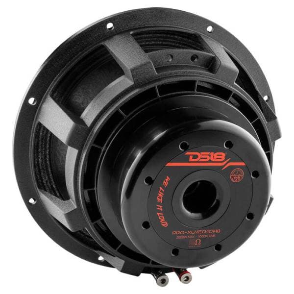 DS18 10in 1000 Watts RMS 8 ohm Neodymium Mid-Bass Loudspeaker