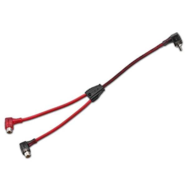 DS18 Level 2 RCA Wire Y Connector 1 Male to 2 Females Smart 90-Degree Connectors