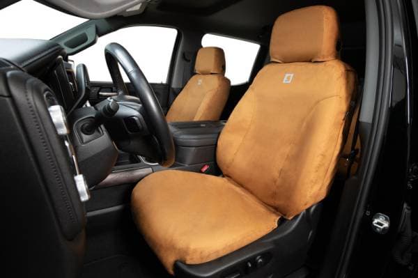 Covercraft 19-24 Dodge Ram Carhartt SeatSaver Custom Front Row Seat Covers - Brown