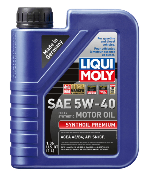 LIQUI MOLY 1L Synthoil Premium Motor Oil SAE 5W40